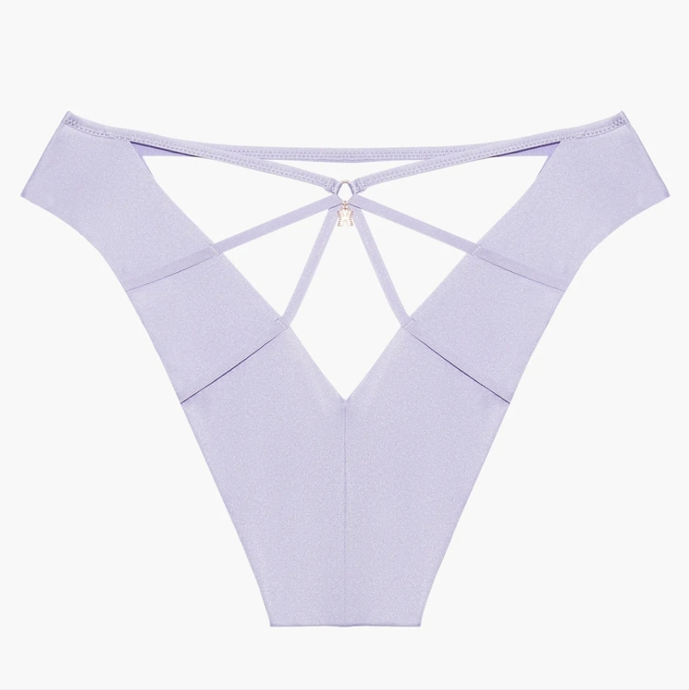 Savage x Fenty Open Back Strappy Brazilian Panty- Purple Lavender- 3X